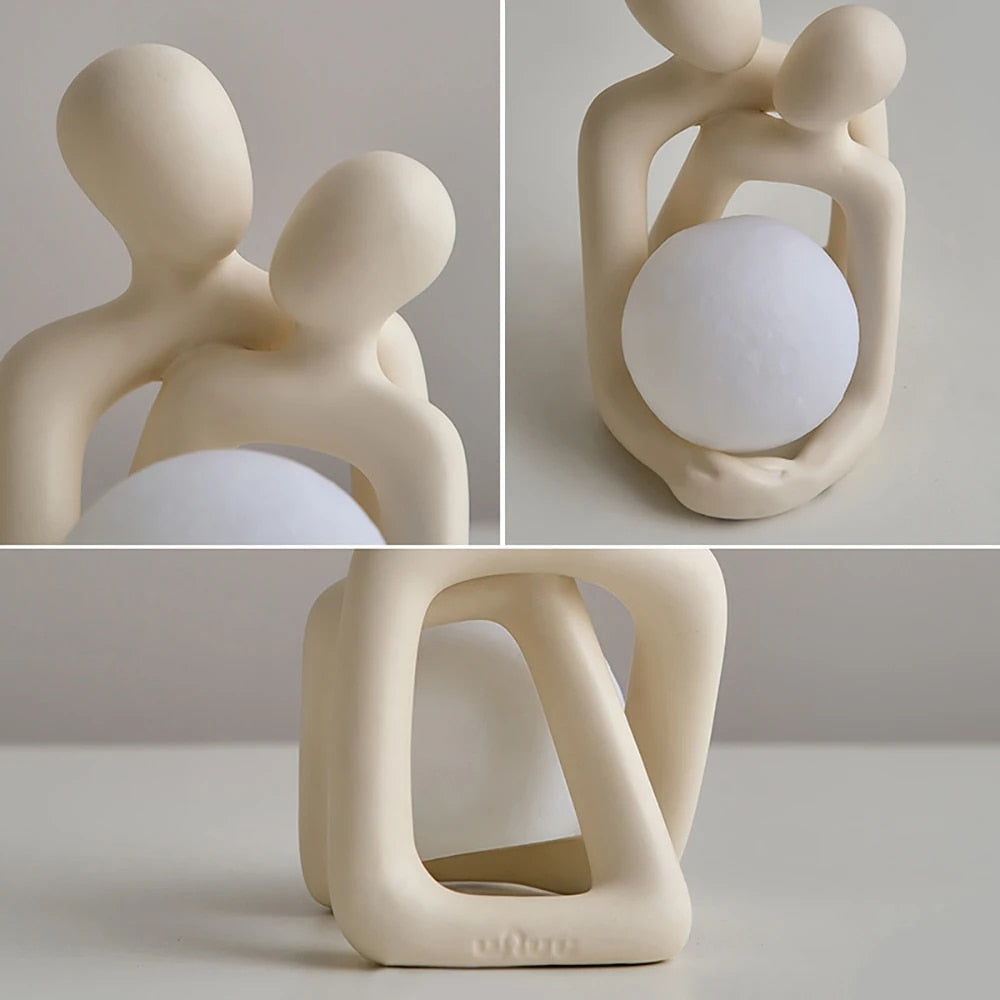 Floroux | Sculpture de Couple Lumineuse | Style Nordique | 2 modèles