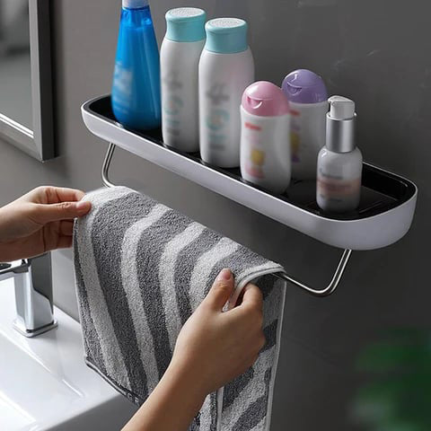 Floroux | Étagère Murale Salle de Bain | Installation Sans Perçage