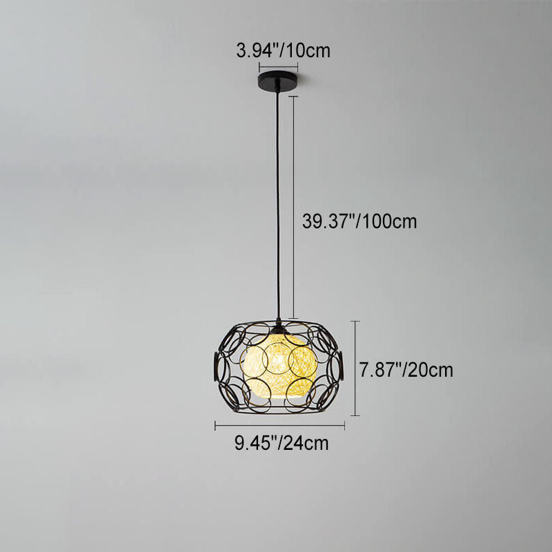 Floroux | Lampe Suspension Chanvre | Design Naturel et Moderne