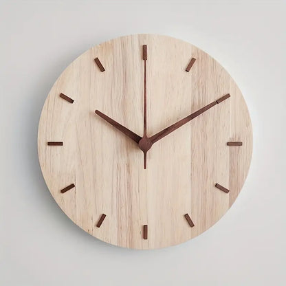 Floroux | Horloge Murale en Bois de Noyer | Design Élégant