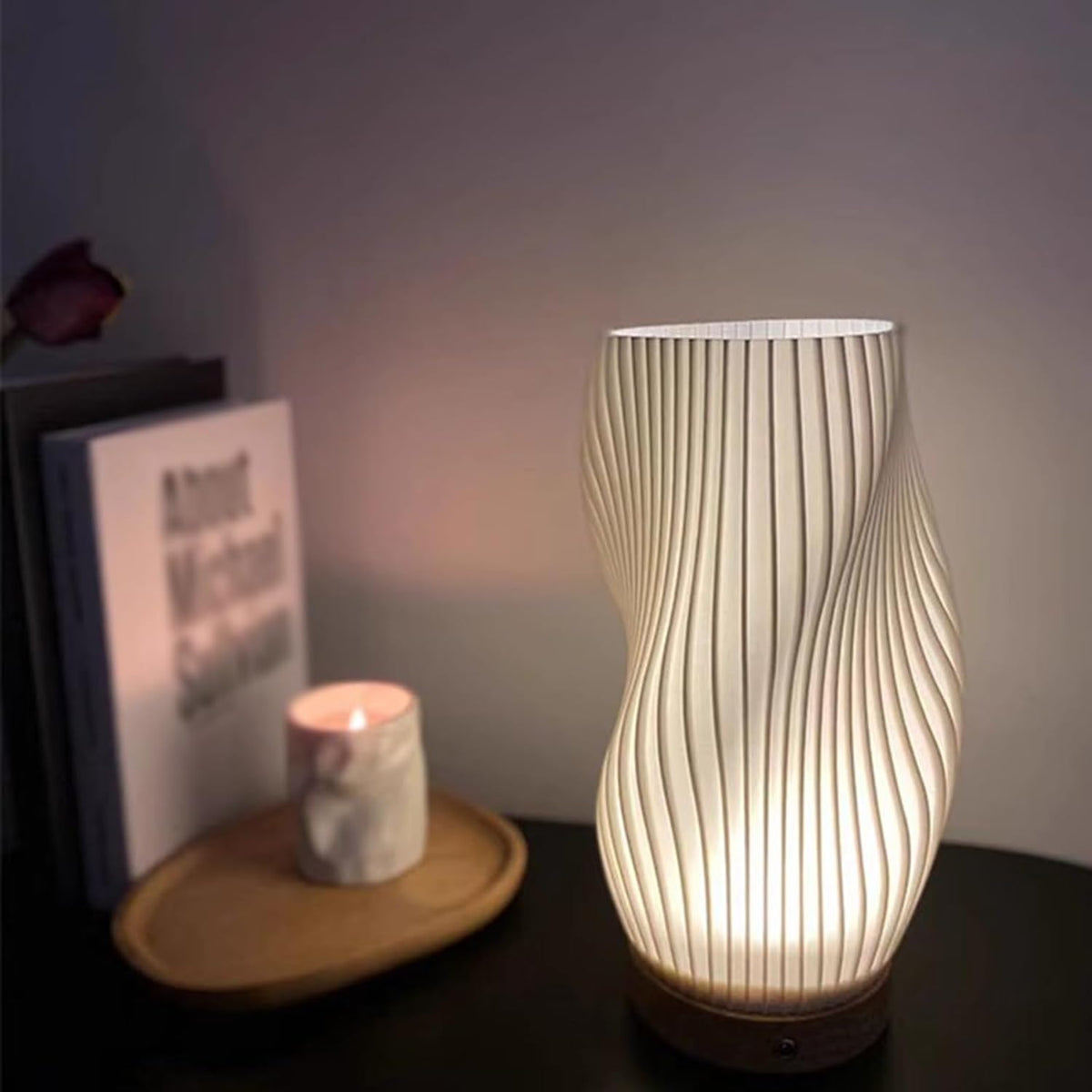 Floroux | Lampe de Table Vague | Design Dimmable Moderne