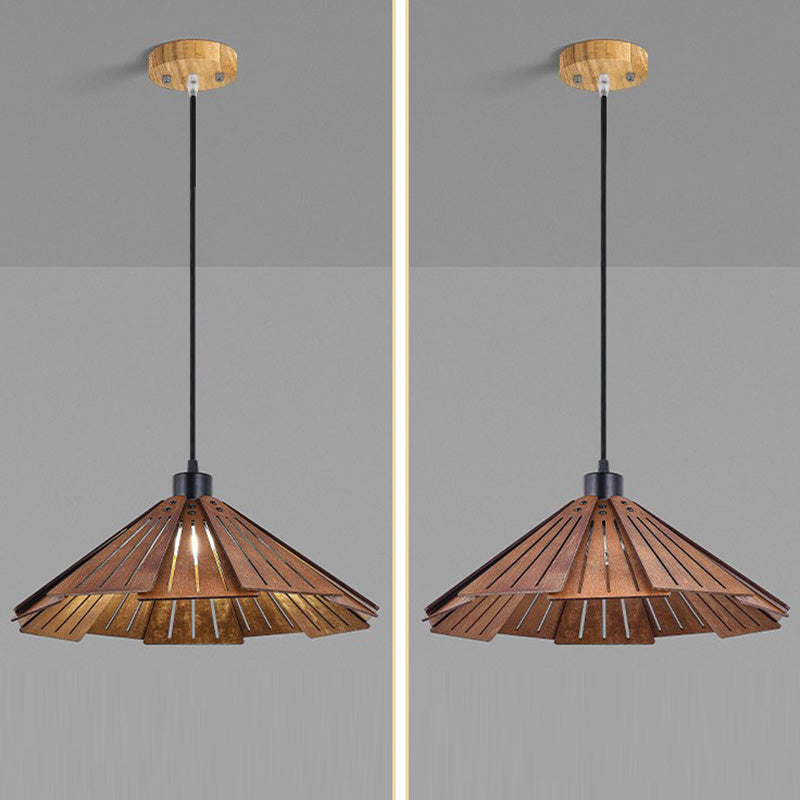 Floroux | Lampe Suspension Japonaise | Abat-jour en Bois de Tilleul