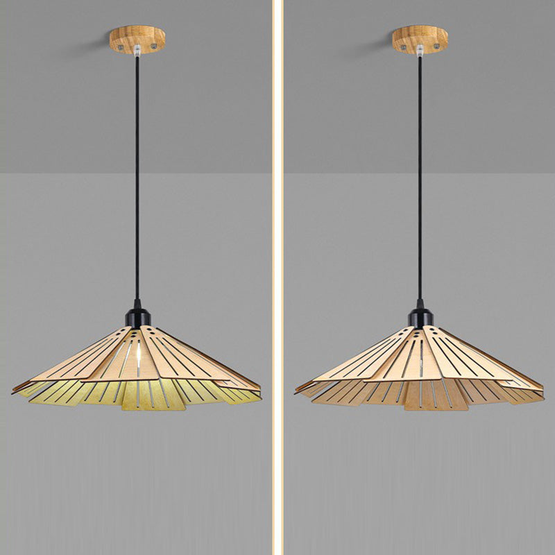 Floroux | Lampe Suspension Japonaise | Abat-jour en Bois de Tilleul