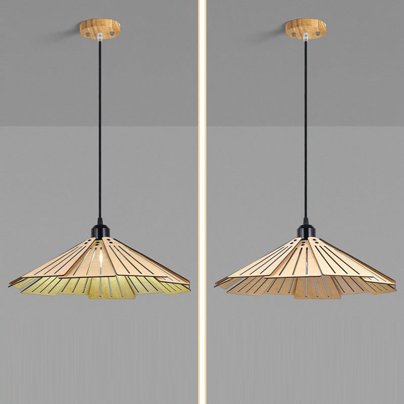 Floroux | Lampe Suspension Japonaise | Abat-jour en Bois de Tilleul