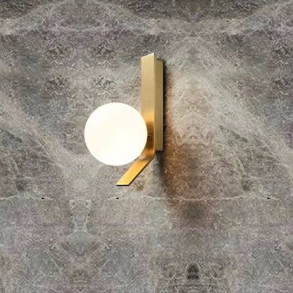 Floroux | Lampe Murale Sphère en Verre | Design Doré Luxueux
