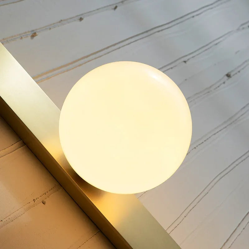 Floroux | Lampe Murale Sphère en Verre | Design Doré Luxueux