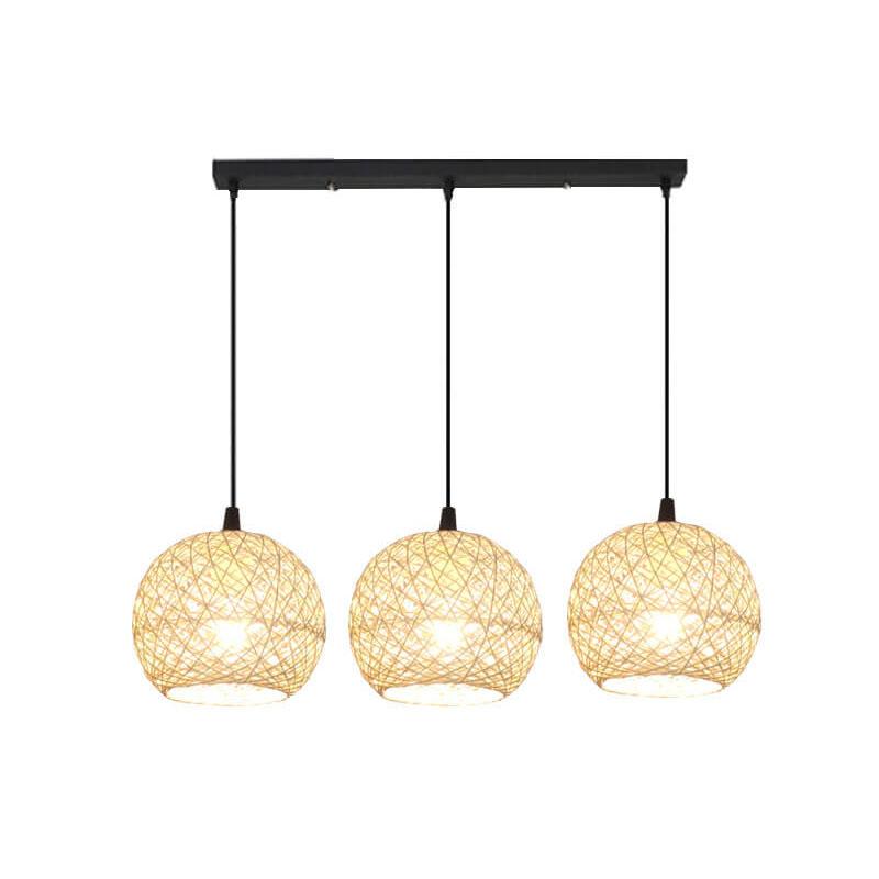 Floroux | Lampe Suspension Rotin | Design Artisanal Naturel