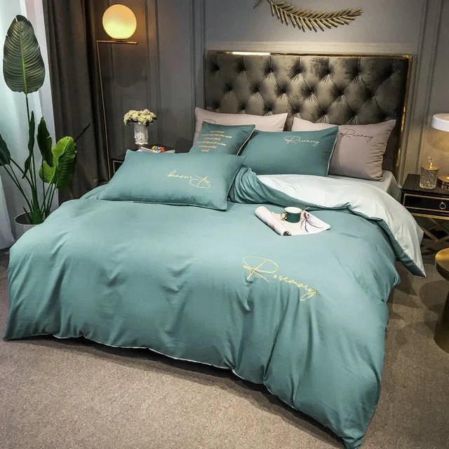 Floroux | Housse de Couette Brodée | Luxe et Élégance