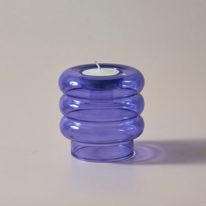 Floroux | Porte-Bougie en Verre Double Spirale