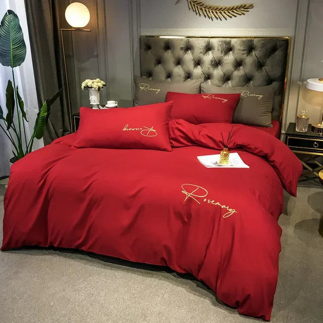 Floroux | Housse de Couette Brodée | Luxe et Élégance