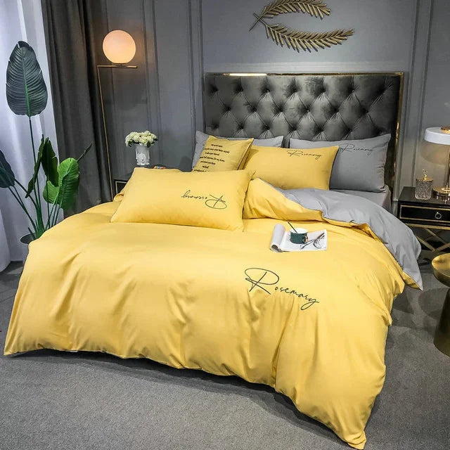 Floroux | Housse de Couette Brodée | Luxe et Élégance