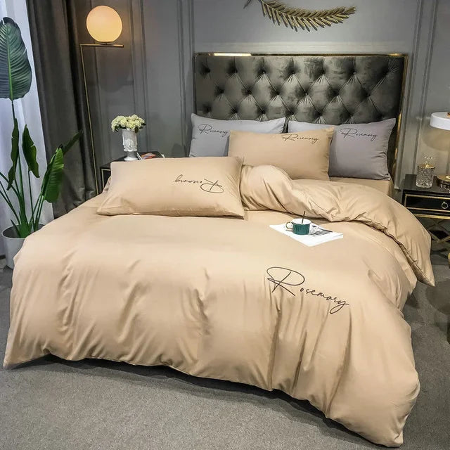 Floroux | Housse de Couette Brodée | Luxe et Élégance