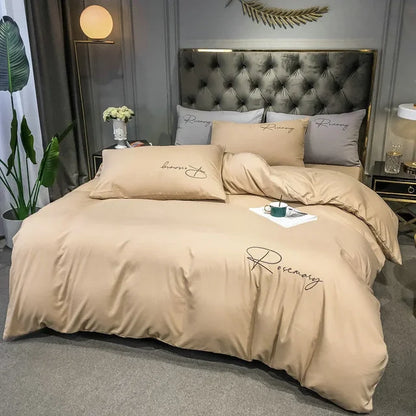 Floroux | Housse de Couette Brodée | Luxe et Élégance