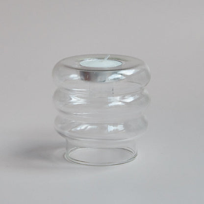 Floroux | Porte-Bougie en Verre Double Spirale