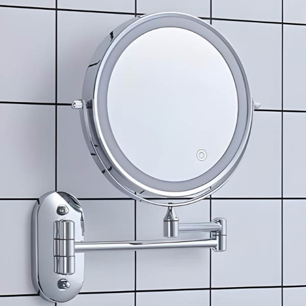 Floroux | Miroir de Maquillage LED Mural | Grossissant Rechargeable