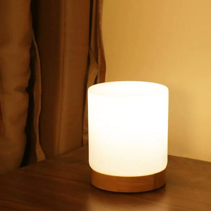 Floroux | Lampe de Table Cylindrique en Verre | Tactile 360°